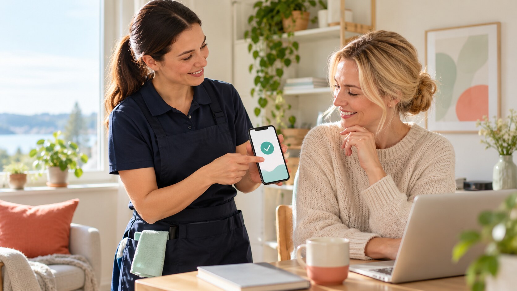 Customer receives a clear digital invoice for professional cleaning services