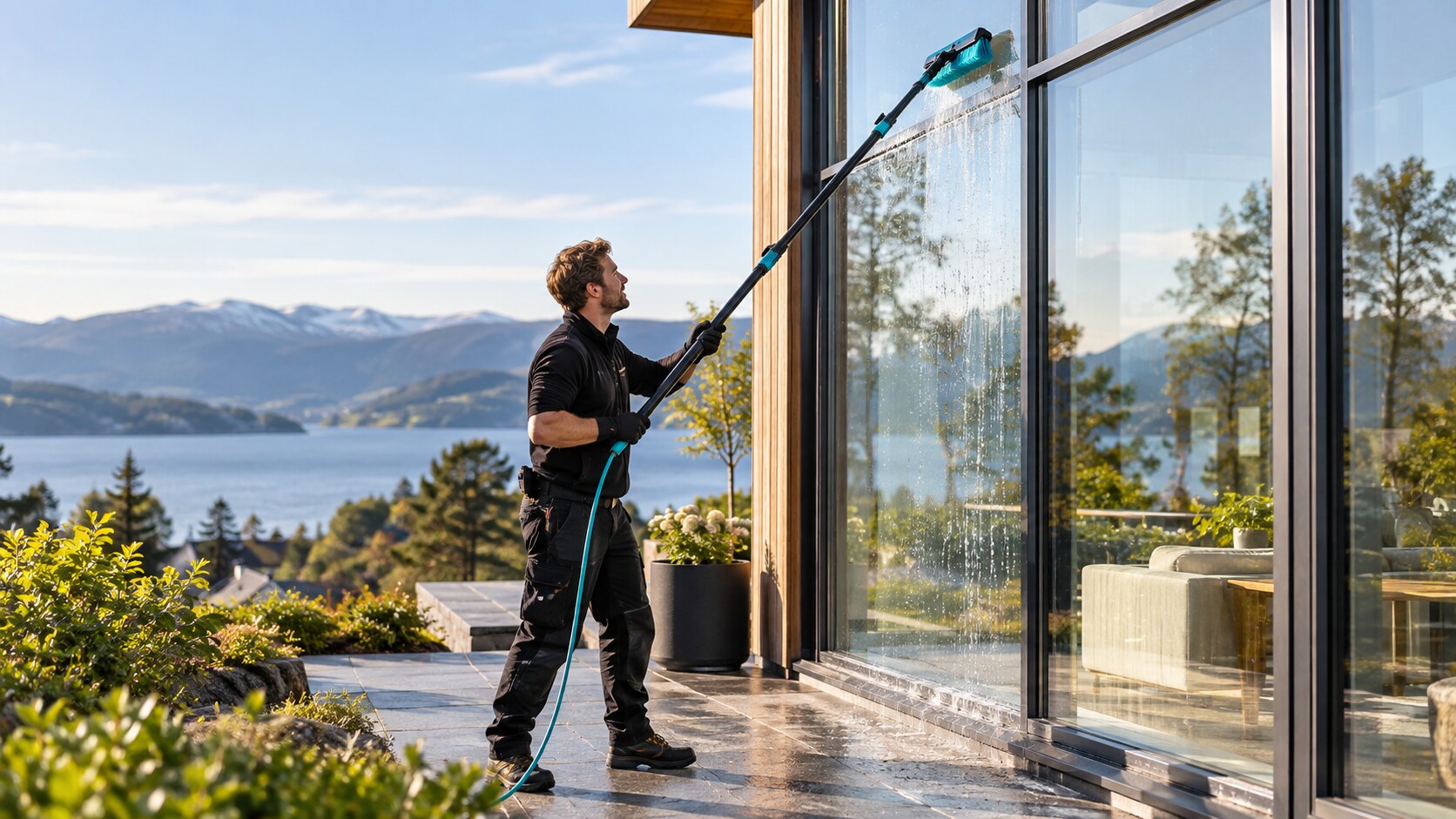 Window Cleaning utført av en fagperson