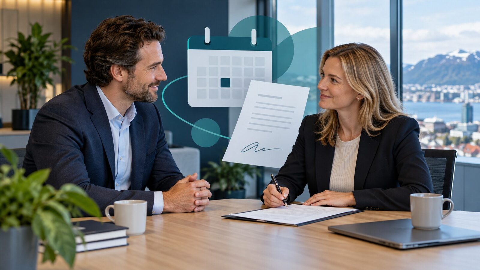 Arbeidsgiver og arbeidstaker gjennomgår oppsigelsestid og skriftlig varsel