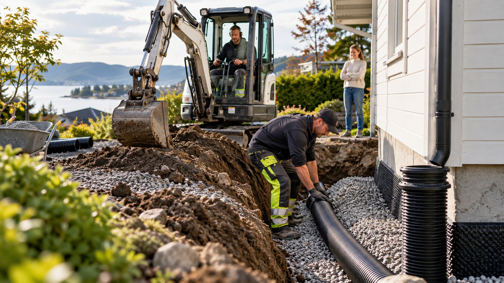 Drainage utført av en fagperson