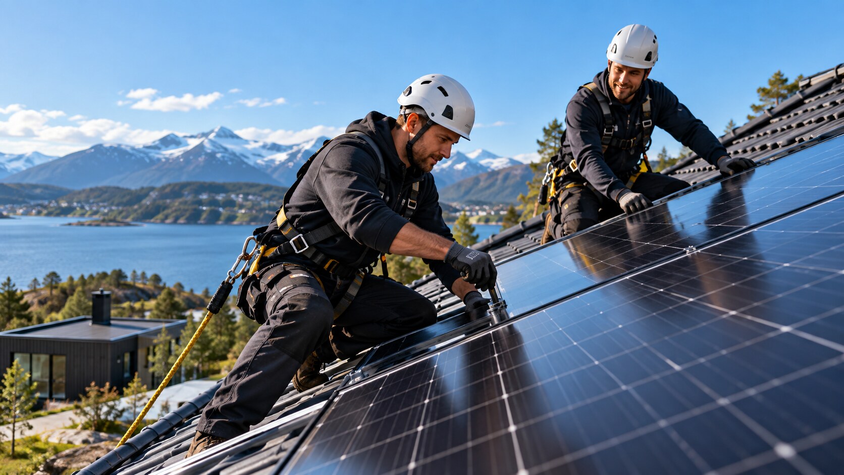 Solar Panels utført av en fagperson