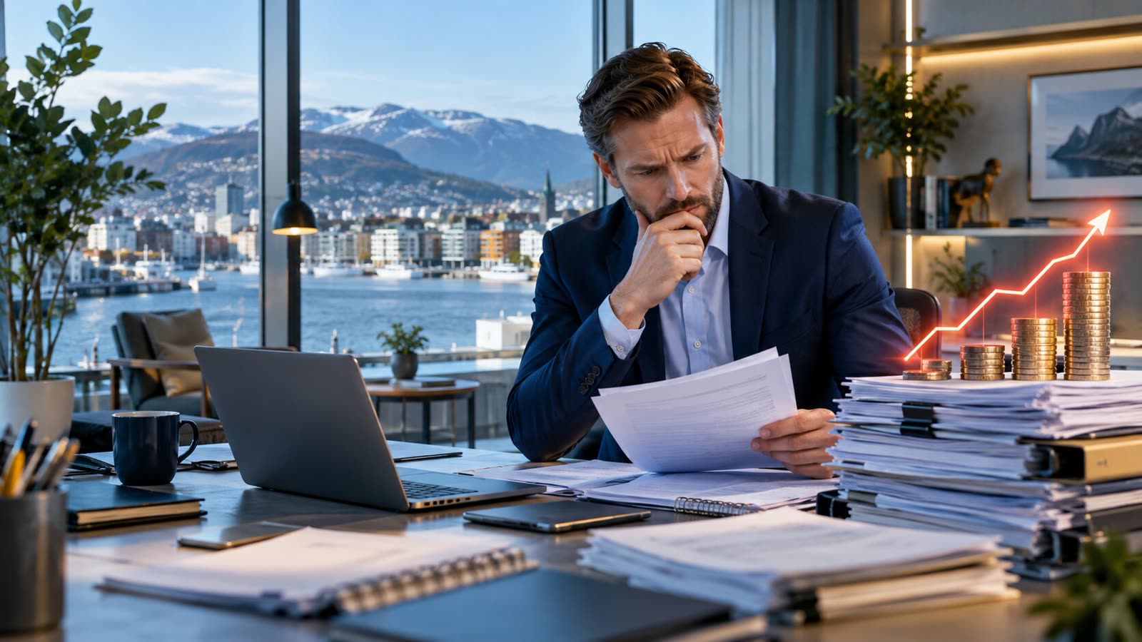 Bedriftsleder håndterer økende gebyr etter forsinket rapportering